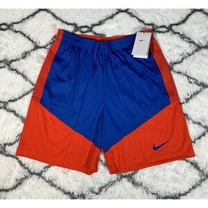 NIKE Dri-Fit‎ Coaches Sideline Training Shorts Blue Orange Sz L *NEW* DJ5125-494